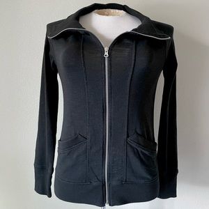GAP GapFit Full-Zip Slub Yoga Jacket - Black